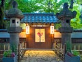 KYOTO, JAPAN - JULY 05, 2017: Enter of a temple and Zen Garden of Tenryu-ji, Heavenly Dragon Temple. In Kyoto Royalty Free Stock Photo