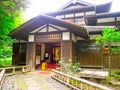 KYOTO, JAPAN - JULY 05, 2017: Enter of a typical stylized japanesse house in Kyoto