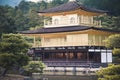 Kyoto, Japan - 24 July 2016. Kinkaku-ji, Rokuon-ji  literally `Temple of the Golden Pavilion` buddhist temple in Kyoto. Royalty Free Stock Photo