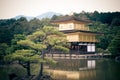 Kyoto, Japan - 24 July 2016. Kinkaku-ji, Rokuon-ji  literally `Temple of the Golden Pavilion` buddhist temple in Kyoto. Royalty Free Stock Photo