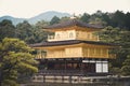 Kyoto, Japan - 24 July 2016. Kinkaku-ji, Rokuon-ji  literally `Temple of the Golden Pavilion` buddhist temple in Kyoto. Royalty Free Stock Photo