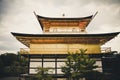 Kyoto, Japan - 24 July 2016. Kinkaku-ji, Rokuon-ji  literally `Temple of the Golden Pavilion` buddhist temple in Kyoto. Royalty Free Stock Photo