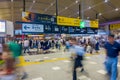 KYOTO, JAPAN - JULY 05, 2017: People hurry at Keihan Railway Station in Kyoto, Japan. Keihan Railway company was founded Royalty Free Stock Photo