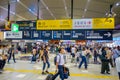 KYOTO, JAPAN - JULY 05, 2017: People hurry at Keihan Railway Station in Kyoto, Japan. Keihan Railway company was founded Royalty Free Stock Photo