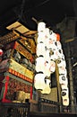 KYOTO, JAPAN - JULY 15, 2011: A portable shrine covered in red a