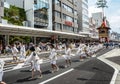 Kyoto, Japan - 24 July 2016. Traditional event of Gion Matsuri festival at hot summer day in Kyoto. Royalty Free Stock Photo