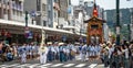 Kyoto, Japan - 24 July 2016. Traditional event of Gion Matsuri festival at hot summer day in Kyoto. Royalty Free Stock Photo