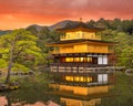 Kyoto, Japan at Kinkaku-ji, The Temple of the Golden Pavilion Royalty Free Stock Photo