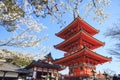 Kyoto, Japan at Kiyomizu-dera Temple during the fall Royalty Free Stock Photo