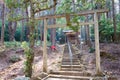 Approach to Nagao Tenmangu Shrine in Fushimi, Kyoto, Japan. The Shrine was founded in 949