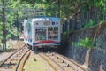 Eizan Cable in Kyoto, Japan. a operated by Keifuku Electric Railroad. The line opened in 1925, as a Royalty Free Stock Photo