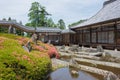 Garden at Matsunoo-taisha Shrine in Kyoto, Japan. it`s said Matsuno`o Taisha was founded in 701 Royalty Free Stock Photo