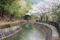 Lake Biwa Canal Biwako Sosui in Yamashina, Kyoto, Japan. Lake Biwa Canal is a waterway in Japan Royalty Free Stock Photo