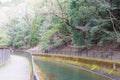 Lake Biwa Canal Biwako Sosui in Yamashina, Kyoto, Japan. Lake Biwa Canal is a waterway in Japan Royalty Free Stock Photo