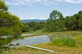 Upper Garden at Shugakuin Imperial Villa Shugakuin Rikyu in Kyoto, Japan. Royalty Free Stock Photo