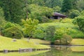 Upper Garden at Shugakuin Imperial Villa Shugakuin Rikyu in Kyoto, Japan. Royalty Free Stock Photo