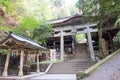 Yuki Shrine at Kurama-dera Temple in Kyoto, Japan. The Shrine was founded in 940 AD