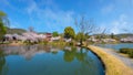 Daikakuji Temple with Beautiful full bloom cherry blossom garden in spring time