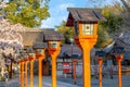 Hirano-jinja is the site of a cherry blossom festival annually since 985 during the reign of Emperor Royalty Free Stock Photo