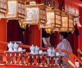 Priests At Fushimi Inari Taisha, Kyoto, Japan Royalty Free Stock Photo