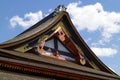 Kyoto, Japan - May 18, 2017: Decorated roof top of the Chion in