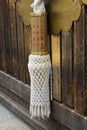 Kyoto, Japan - May 17, 2017: Knot of the bell of a Shinto shri Royalty Free Stock Photo