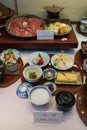 Kyoto, Japan - May 12, 2017: Display of replica food in front o