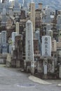 KYOTO, JAPAN - MAY 01: Higashi Otani cemetery on May 01, 2014 i Royalty Free Stock Photo