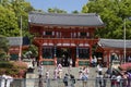 Kyoto, Japan - May 18, 2017: Main gate of the Yasaka jinja shrin Royalty Free Stock Photo