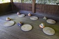 Kyoto, Japan - May 19, 2017: Room with traditional buddhist wood