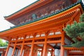 View of Heian Shrine main front gate in Kyoto, Japan. Royalty Free Stock Photo