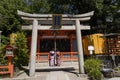 Kyoto, Japan - May 18, 2017: Women in kimono in front of the sub Royalty Free Stock Photo