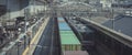 People waiting for Japanese Train at Kyoto station Royalty Free Stock Photo