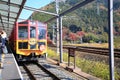 Sagano scenic railway is ready departure in Kyoto