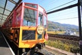 Sagano scenic railway is ready departure in Kyoto