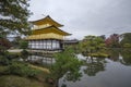 Rokuon-ji Buddhist temple the Golden Pavilion, Kinkakuji in Kyoto, Japan Royalty Free Stock Photo