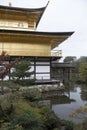 Rokuon-ji Buddhist temple the Golden Pavilion, Kinkakuji in Kyoto, Japan Royalty Free Stock Photo