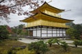 Rokuon-ji Buddhist temple the Golden Pavilion, Kinkakuji in Kyoto, Japan Royalty Free Stock Photo