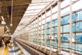 KYOTO, JAPAN - NOVEMBER 7, 2017: View of the interior of the railway station. Copy space for text.