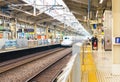 KYOTO, JAPAN - NOVEMBER 7, 2017: View of the railway station. Copy space for text. Royalty Free Stock Photo