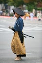 Actor representing samurai Sanai Hashimoto at the Jidai Festival. Kyoto. Japan