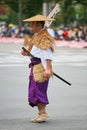 Actor wearing the travelling costume of Imperial minister at the Jidai Festival. Kyoto. Japan