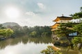 KYOTO, JAPAN - OCTOBER 09, 2015: Kinkaku-ji Temple of the Golden Pavilion officially named Rokuon-ji. Deer Garden Temple is a Zen Royalty Free Stock Photo