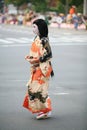 A noblewoman of in historic costume at Jidai Festival. Kyoto. Japan