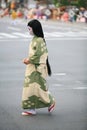 A noblewoman of in historic costume at Jidai Festival. Kyoto. Japan