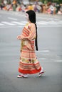 A noblewoman of in historic costume at Jidai Festival. Kyoto. Japan