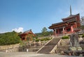 The stairs to the West Gate Sei-mon to the Kiyomizu-dera Temple. Kyoto. Japan Royalty Free Stock Photo