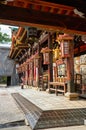 The main sanctuary shaden of Kitano Tenmangu shrine. Kyoto. Japan Royalty Free Stock Photo