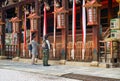 The main sanctuary shaden of Kitano Tenmangu shrine. Kyoto. Japan Royalty Free Stock Photo