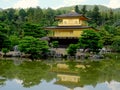 View of the majestic Kinkaku-ji Golden Pavillon temple in Kyoto